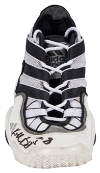1996-97 Kobe Bryant Rookie Game Worn and Signed Adidas Shoe (Single) (DC Sports & JSA)
